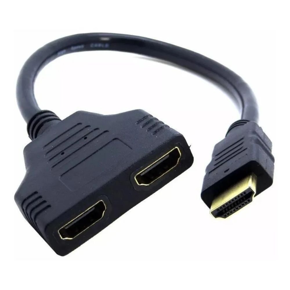 Adaptador splitter HDMI macho para saídas HDMI femea 1080p