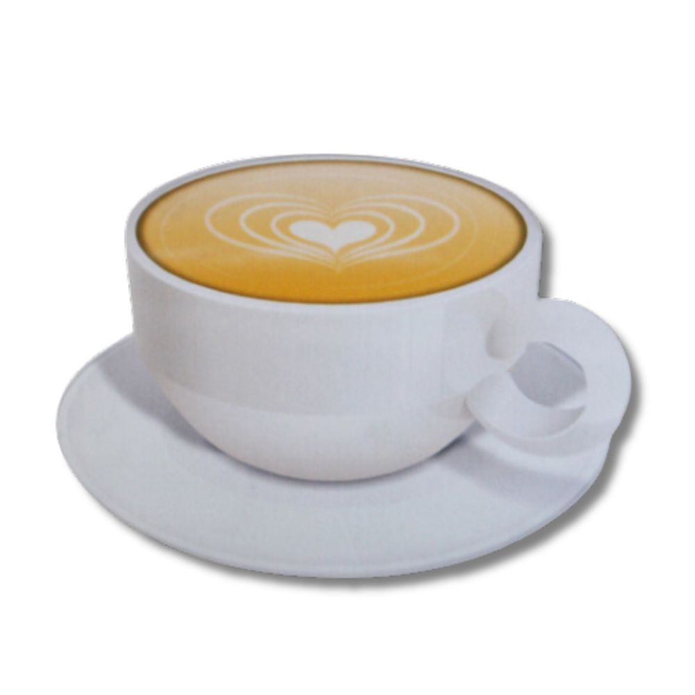 Mousepad Imã Decorativo em Neoprene Decor Colorfun Coffee